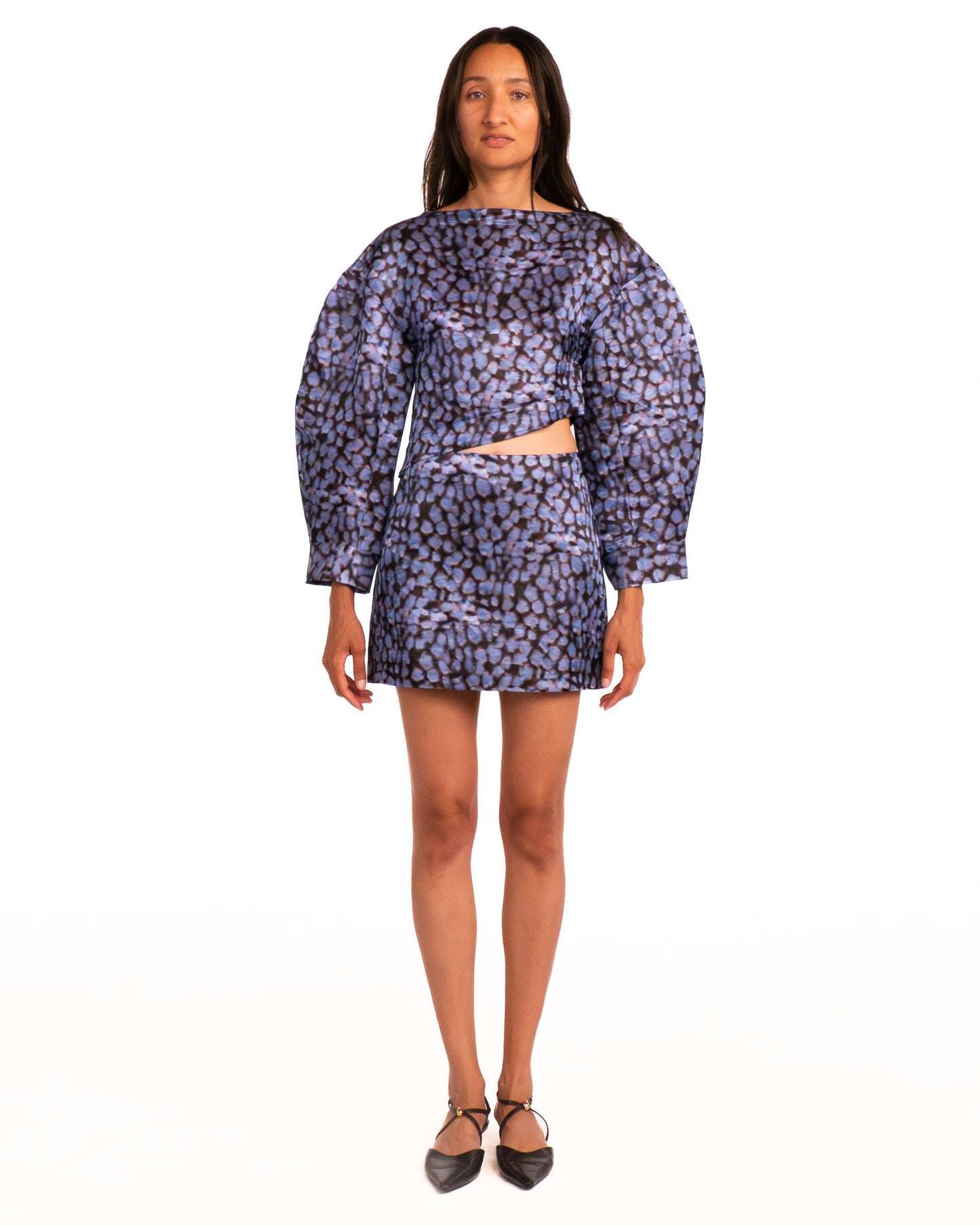 Heloise Mini Skirt in Sea Glass