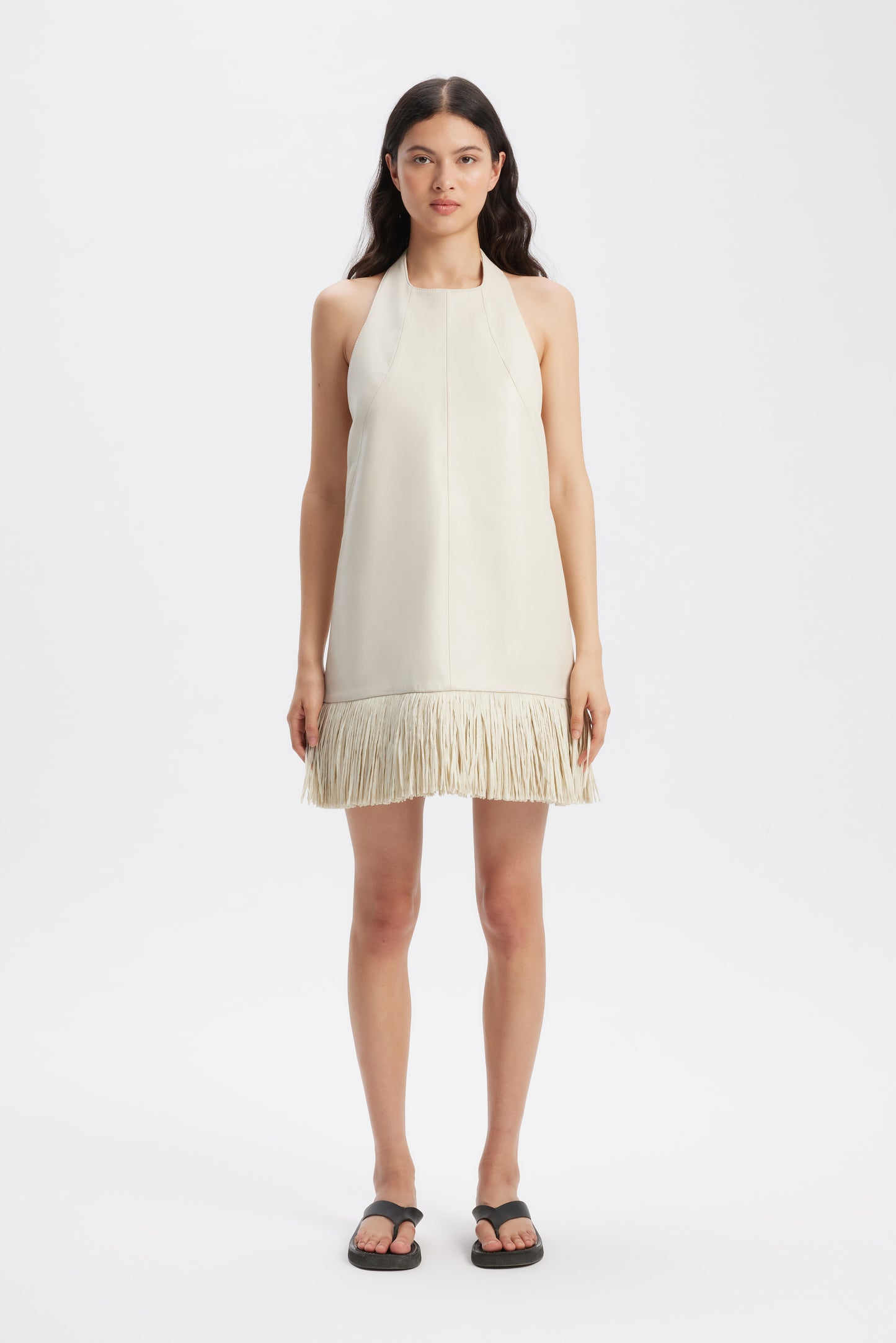 Mia Leather Mini In Ivory