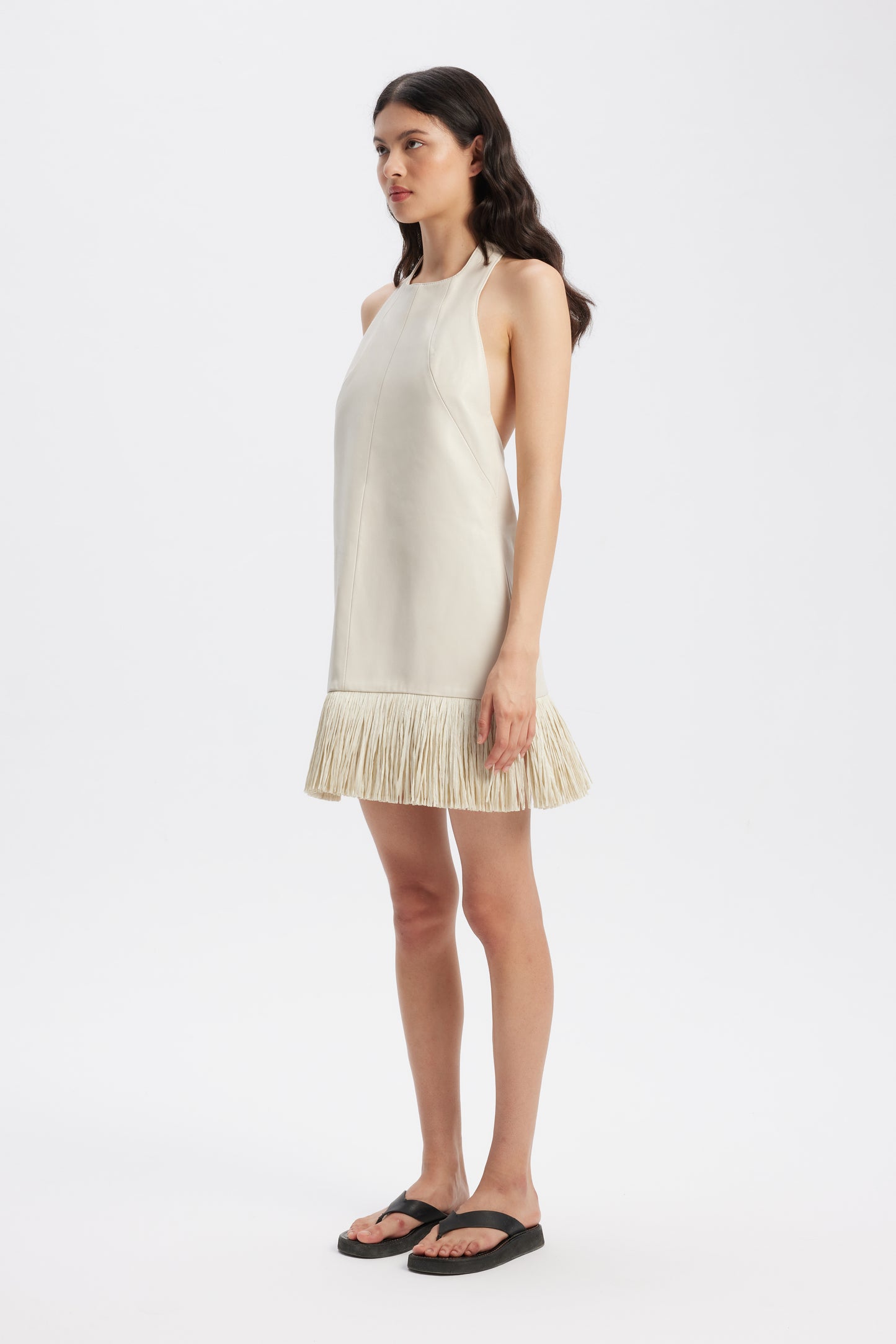 Mia Leather Mini In Ivory