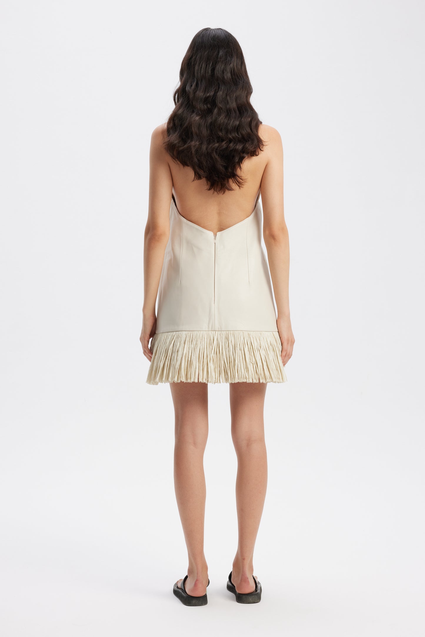 Mia Leather Mini In Ivory