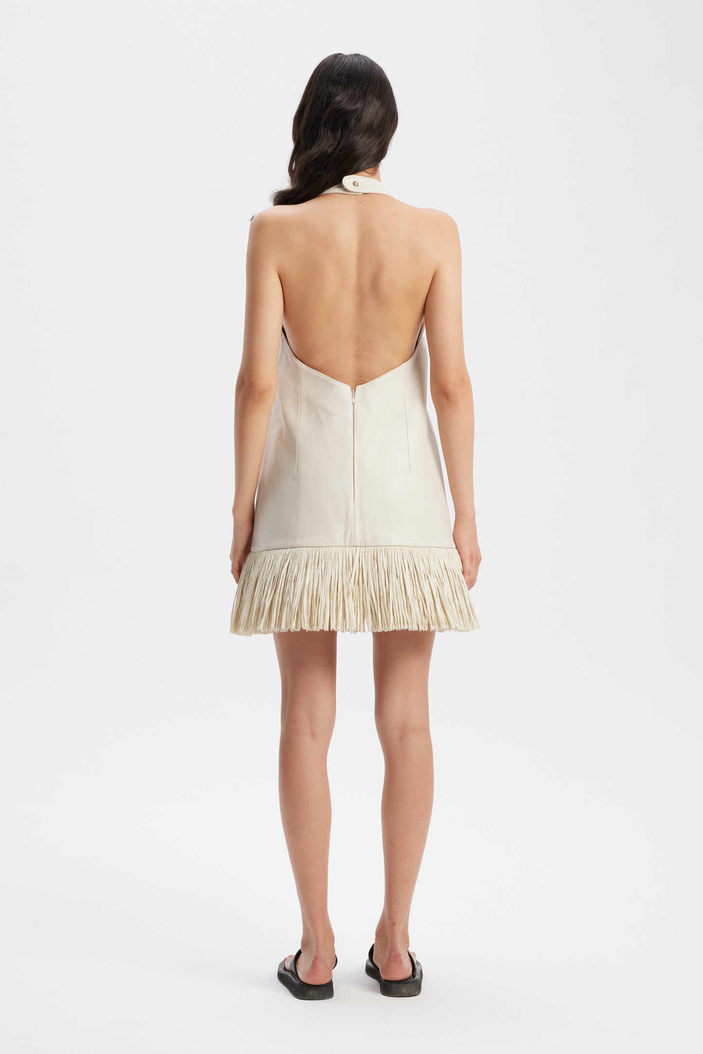 Mia Leather Mini In Ivory