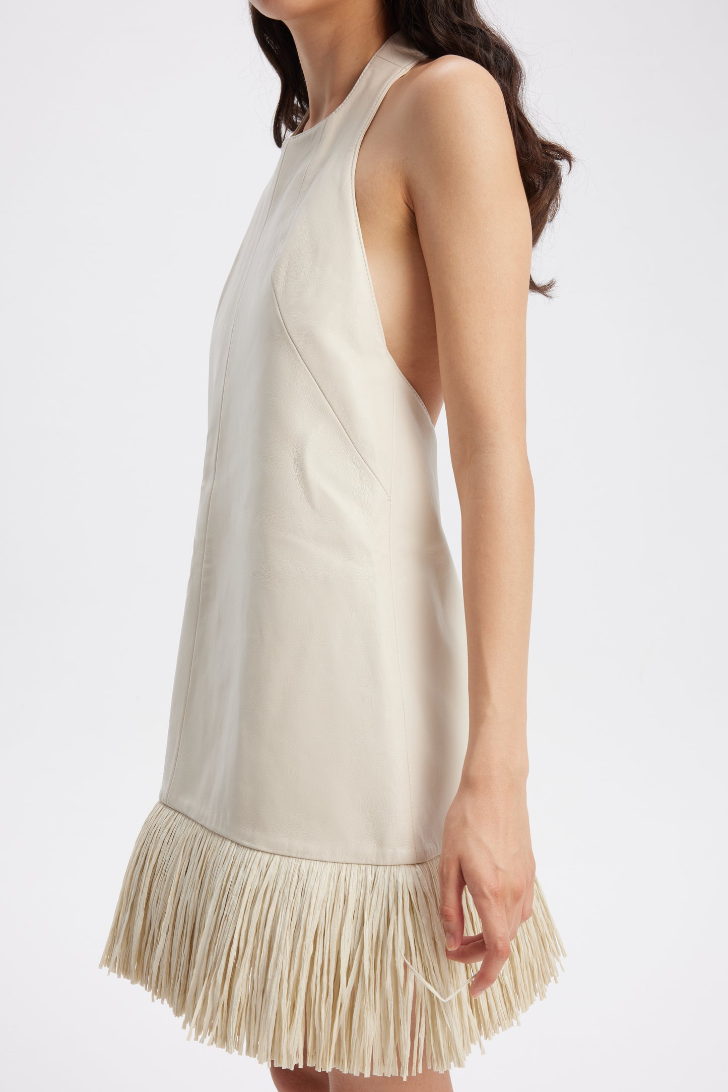 Mia Leather Mini In Ivory