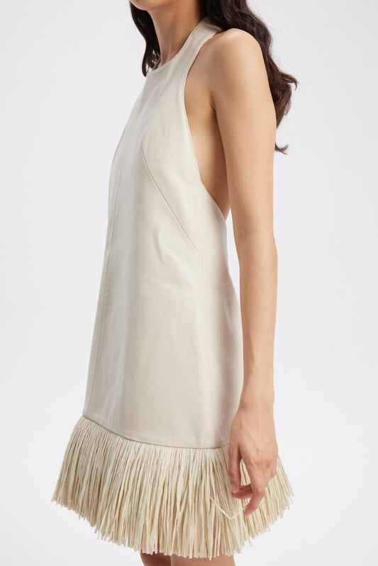 Mia Leather Mini In Ivory