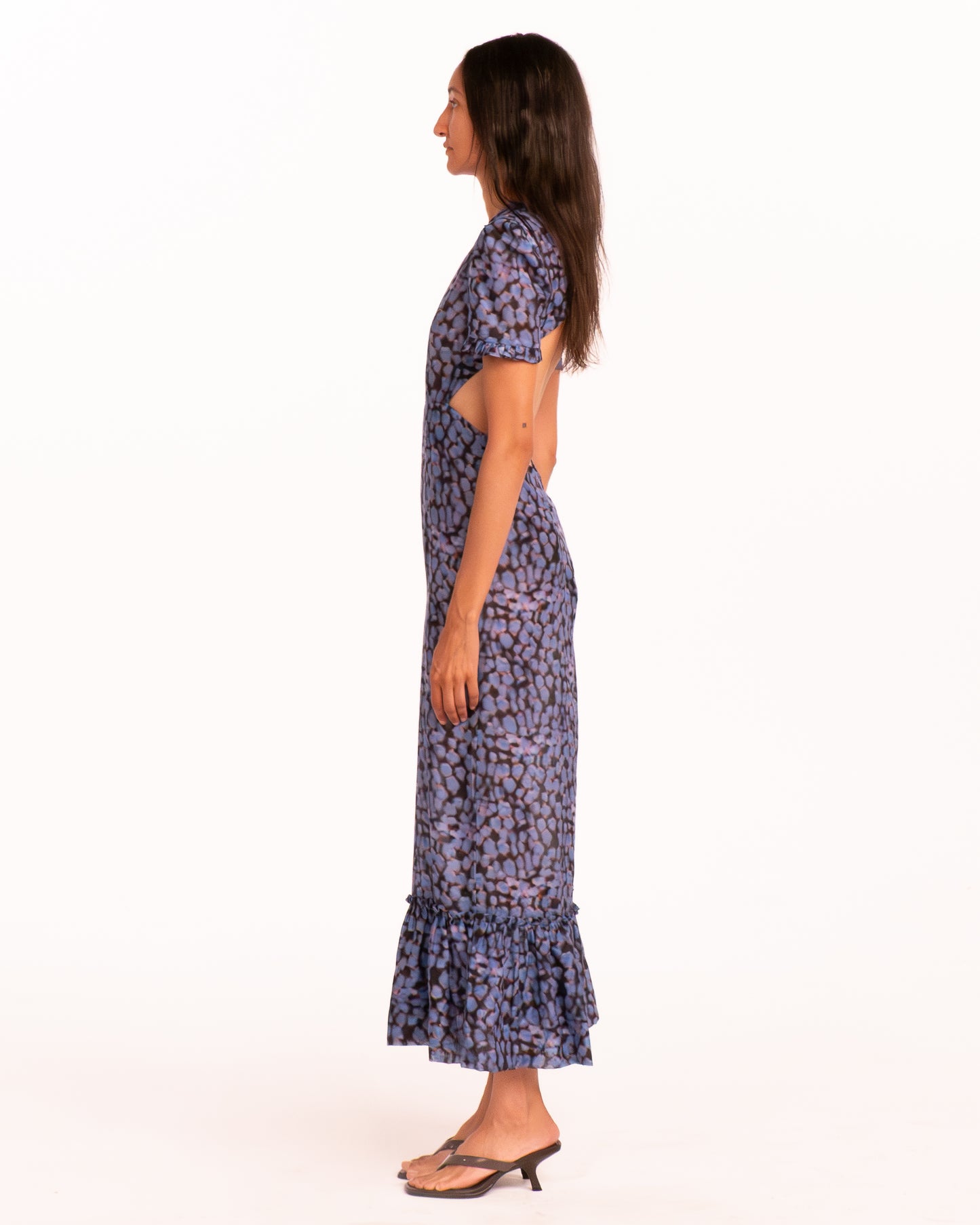 Eliza Dress in Sea Glass Silk