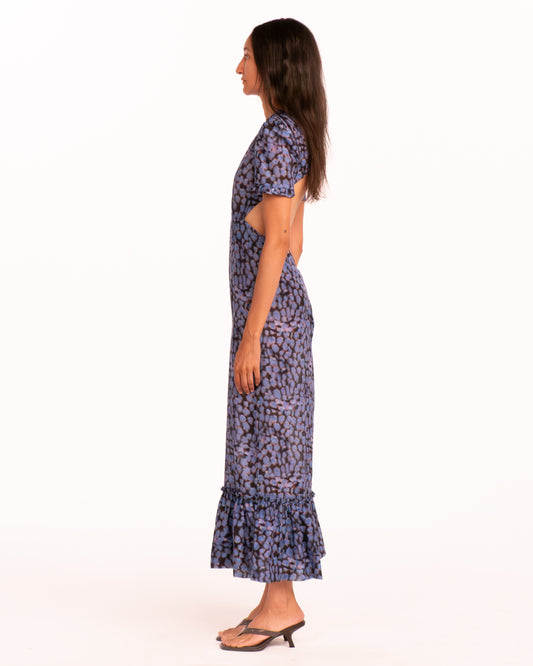 Eliza Dress in Sea Glass Silk
