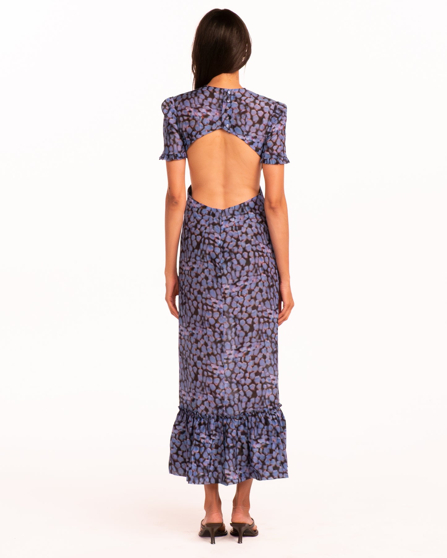 Eliza Dress in Sea Glass Silk