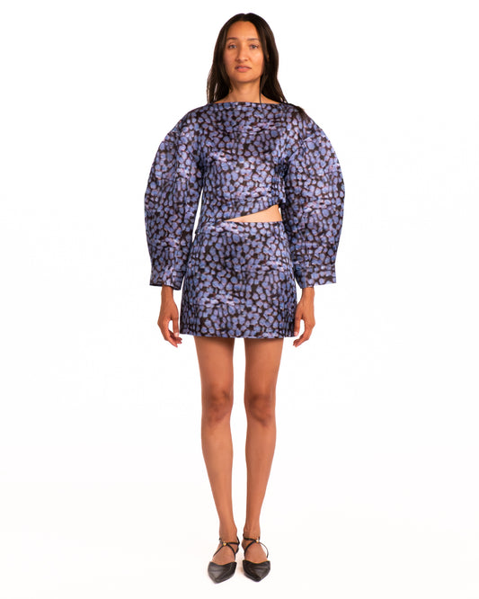 Heloise Mini Skirt in Sea Glass