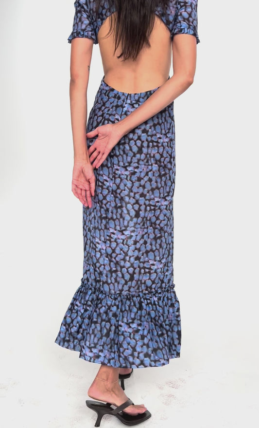 Eliza Dress in Sea Glass Silk